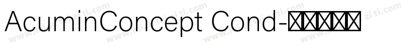 AcuminConcept Cond字体转换
